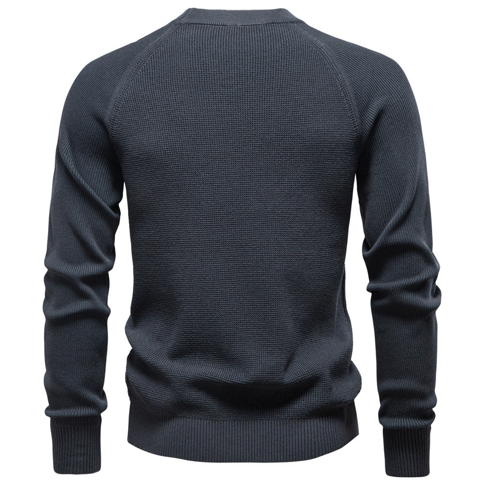 Ardellon Luxe Textured Knit Crewneck Sweater