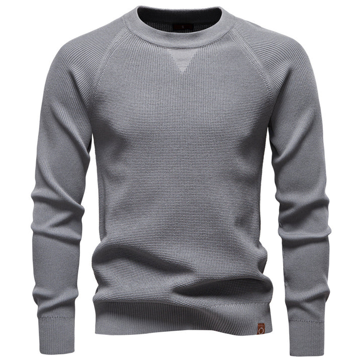 Gray sweater on a white background