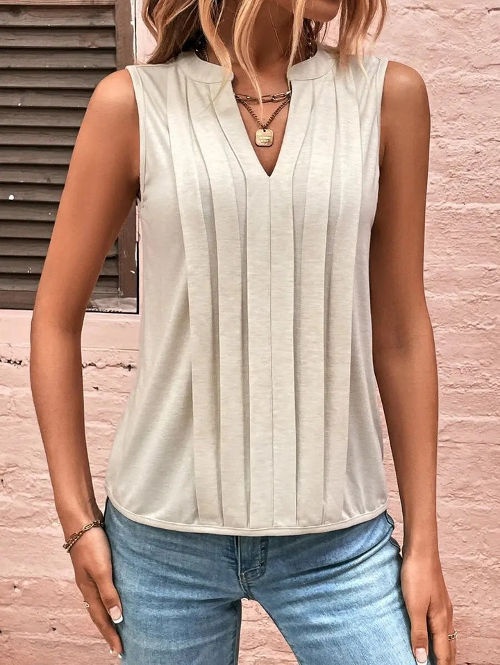 Sleeveless V-neck T-shirt EvolvMode