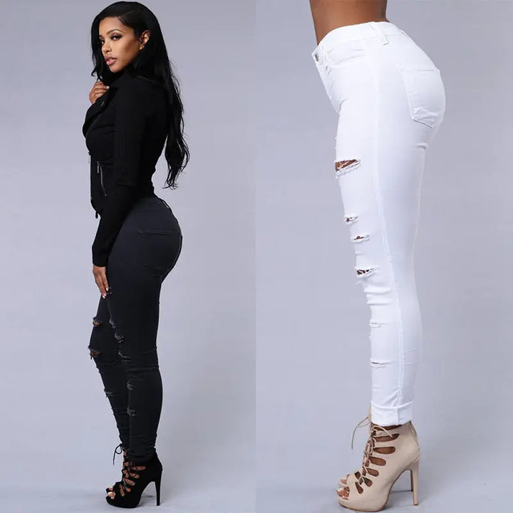 Distressed Slim Fit Jeans EvolvMode