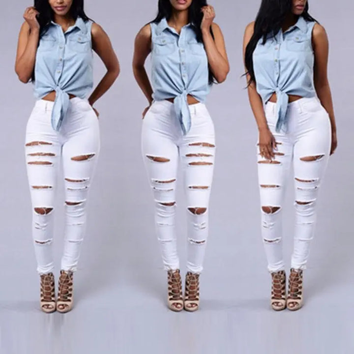 Distressed Slim Fit Jeans EvolvMode