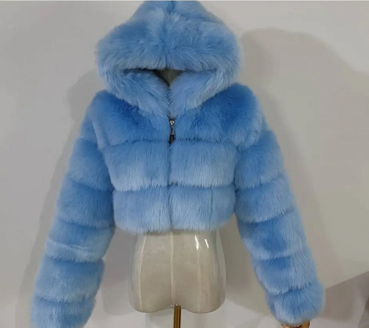 Luxurious Fur long sleeve coat EvolvMode