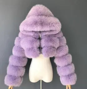Luxurious Fur long sleeve coat EvolvMode