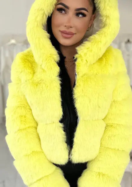 Luxurious Fur long sleeve coat EvolvMode