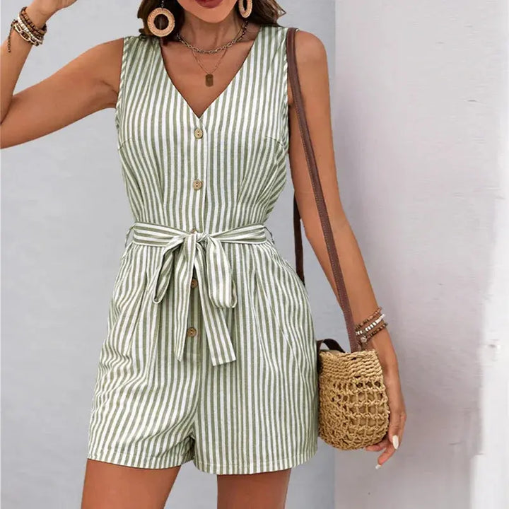 LuxeFlow Strapless V-neck Jumpsuit EvolvMode