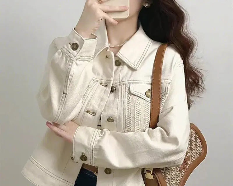 Classic White Denim Jacket EvolvMode