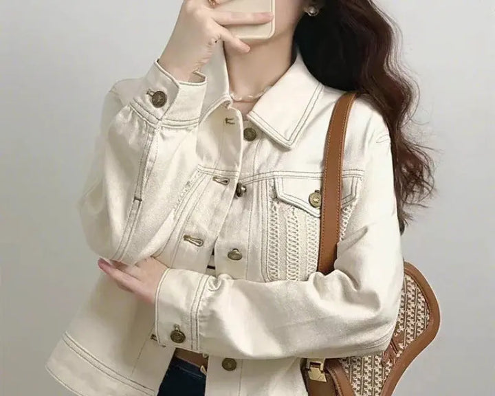 Classic White Denim Jacket EvolvMode