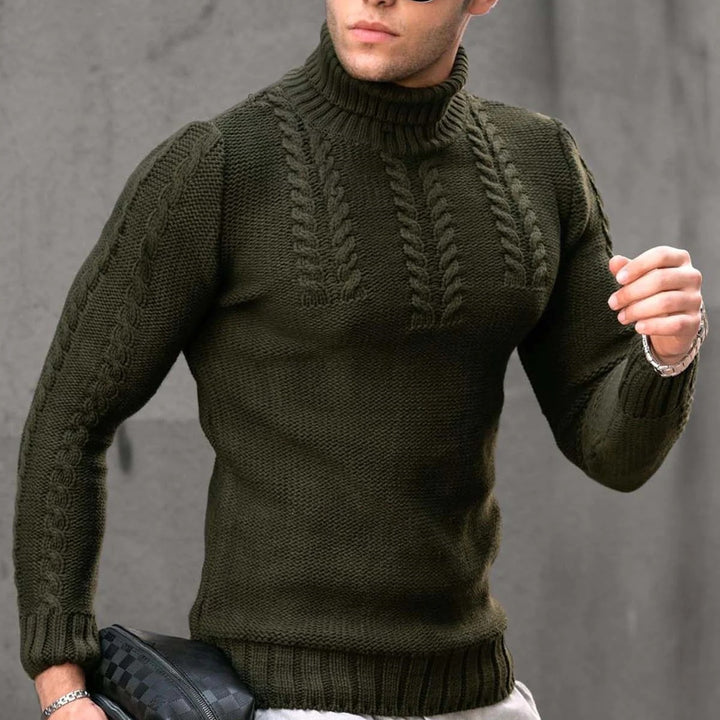 Ravaro Ribbed Cable Turtleneck