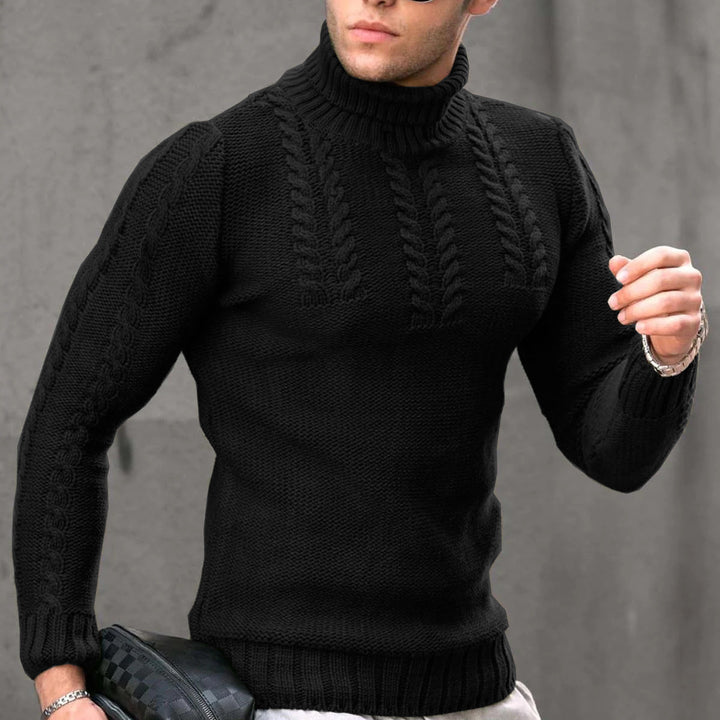Ravaro Ribbed Cable Turtleneck