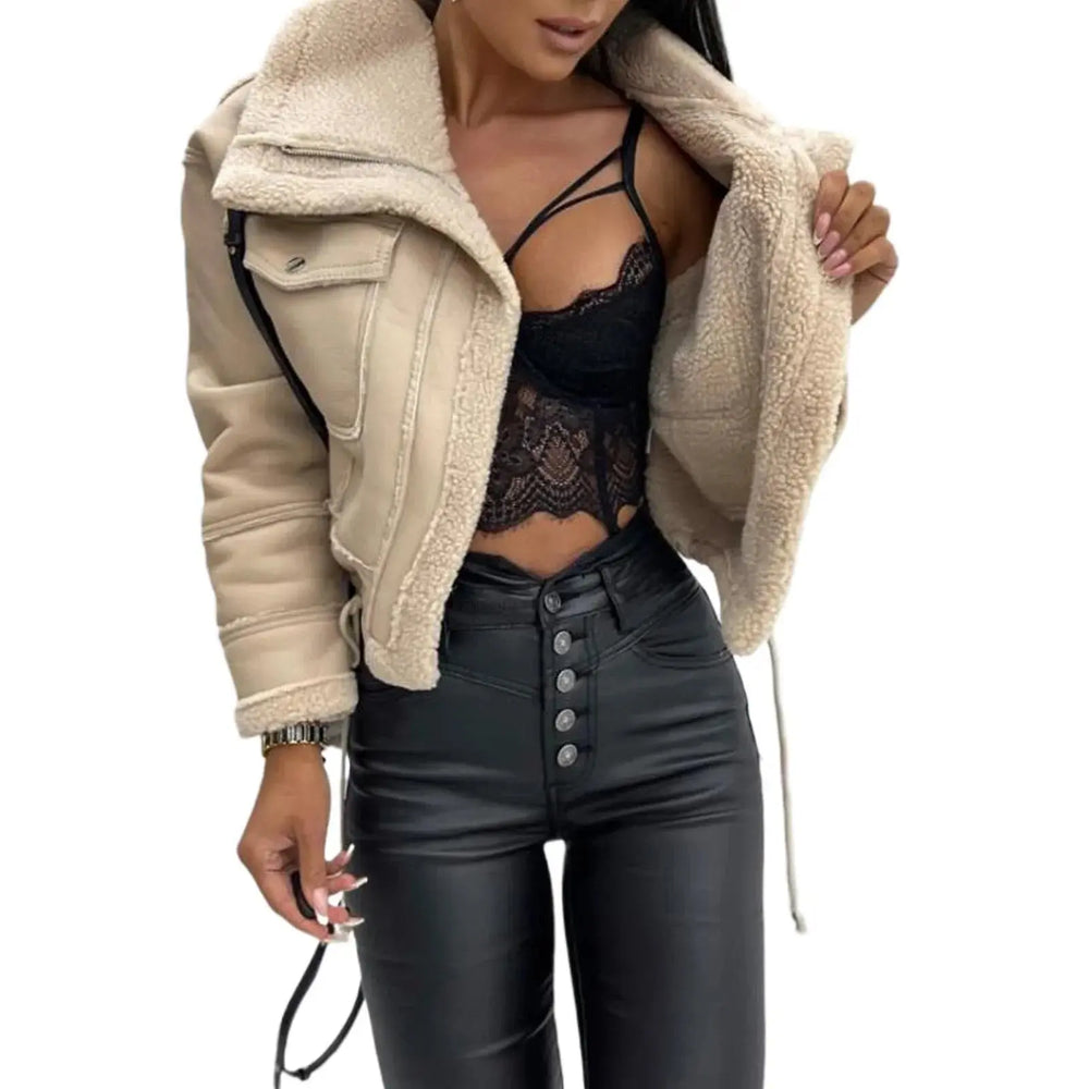 SleekLuxe Faux Leather Coat EvolvMode