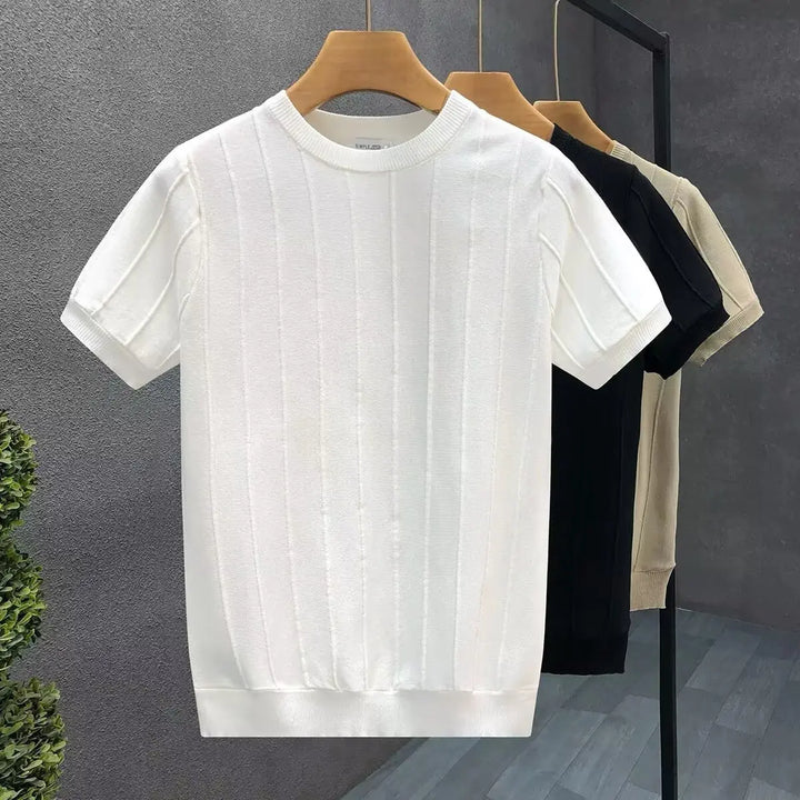 Ribbed Essential Knit Tee EvolvMode