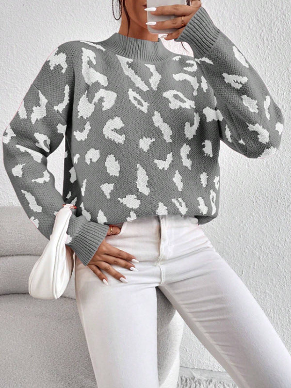 Leopard Sweater Women – Ravella SoftTouch Knit Pullover