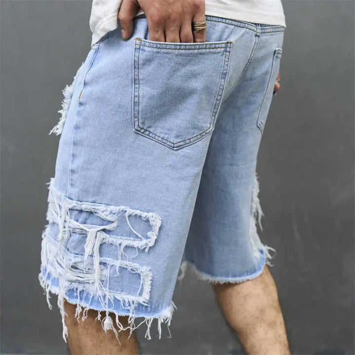 EdgeFlex Ripped Denim Shorts EvolvMode