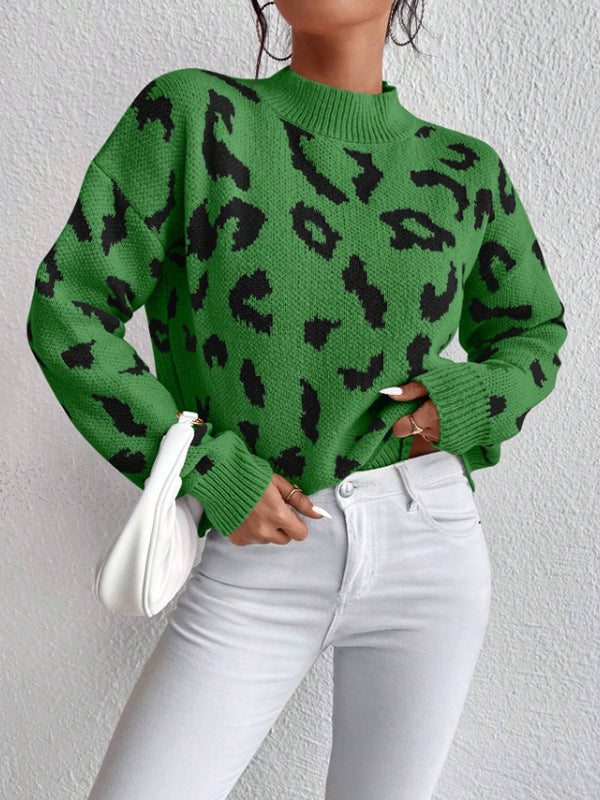 Leopard Sweater Women – Ravella SoftTouch Knit Pullover