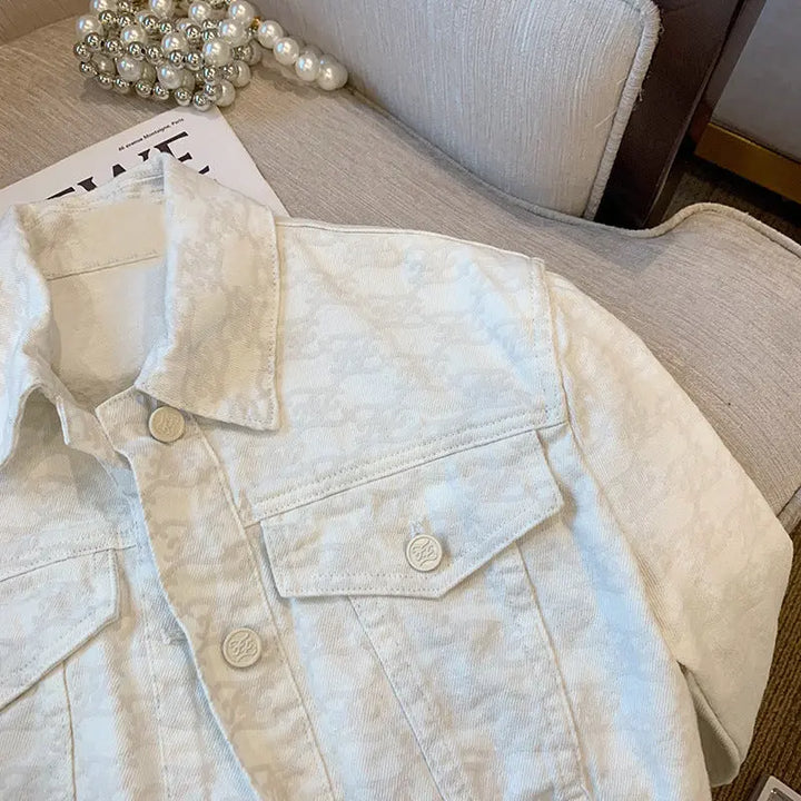 Timeless White Denim Short Jacket EvolvMode