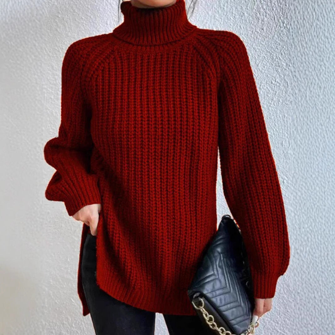 Women’s Chunky Turtleneck Sweater – Veloria Luxe Knit