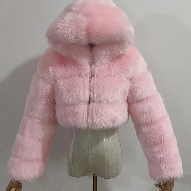 Luxurious Fur long sleeve coat EvolvMode