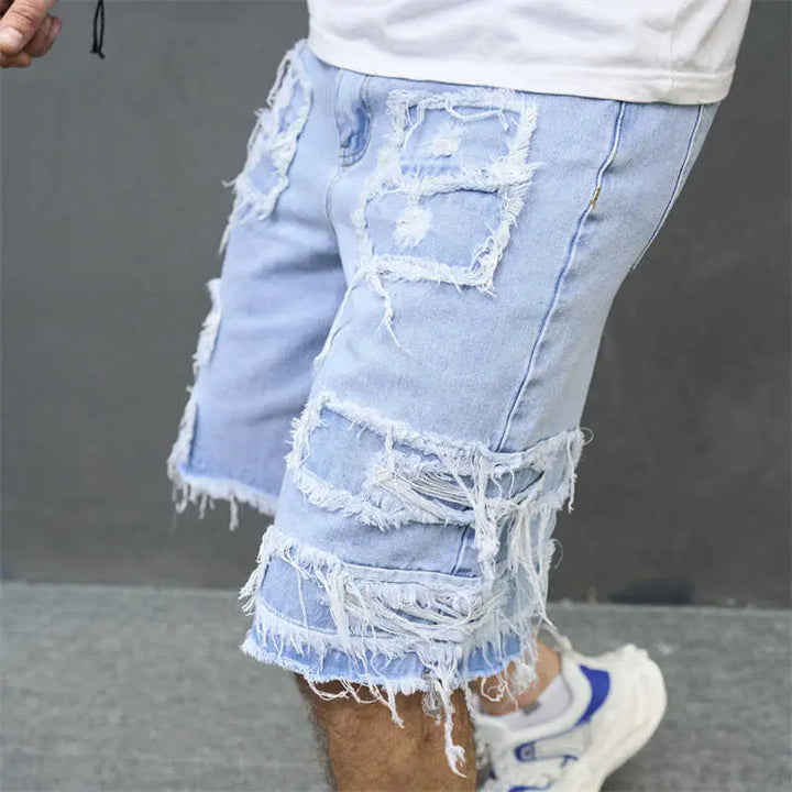 EdgeFlex Ripped Denim Shorts EvolvMode