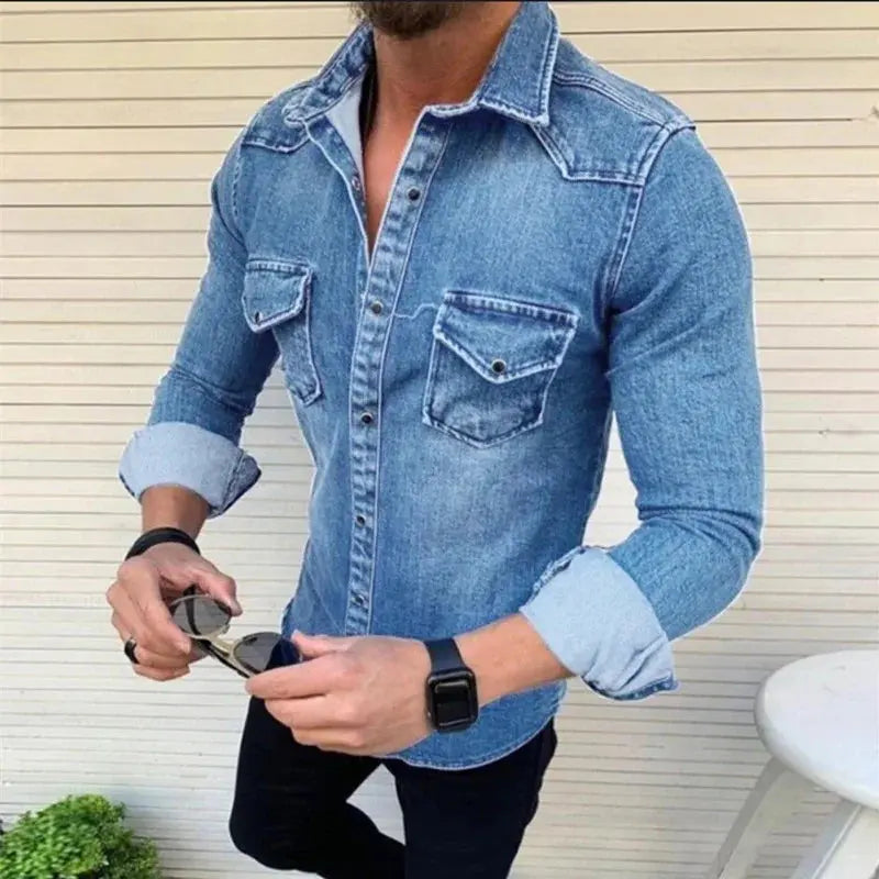 Slim Fit Denim Shirt EvolvMode