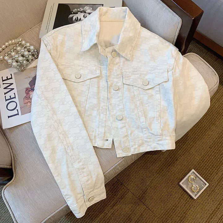 Timeless White Denim Short Jacket EvolvMode
