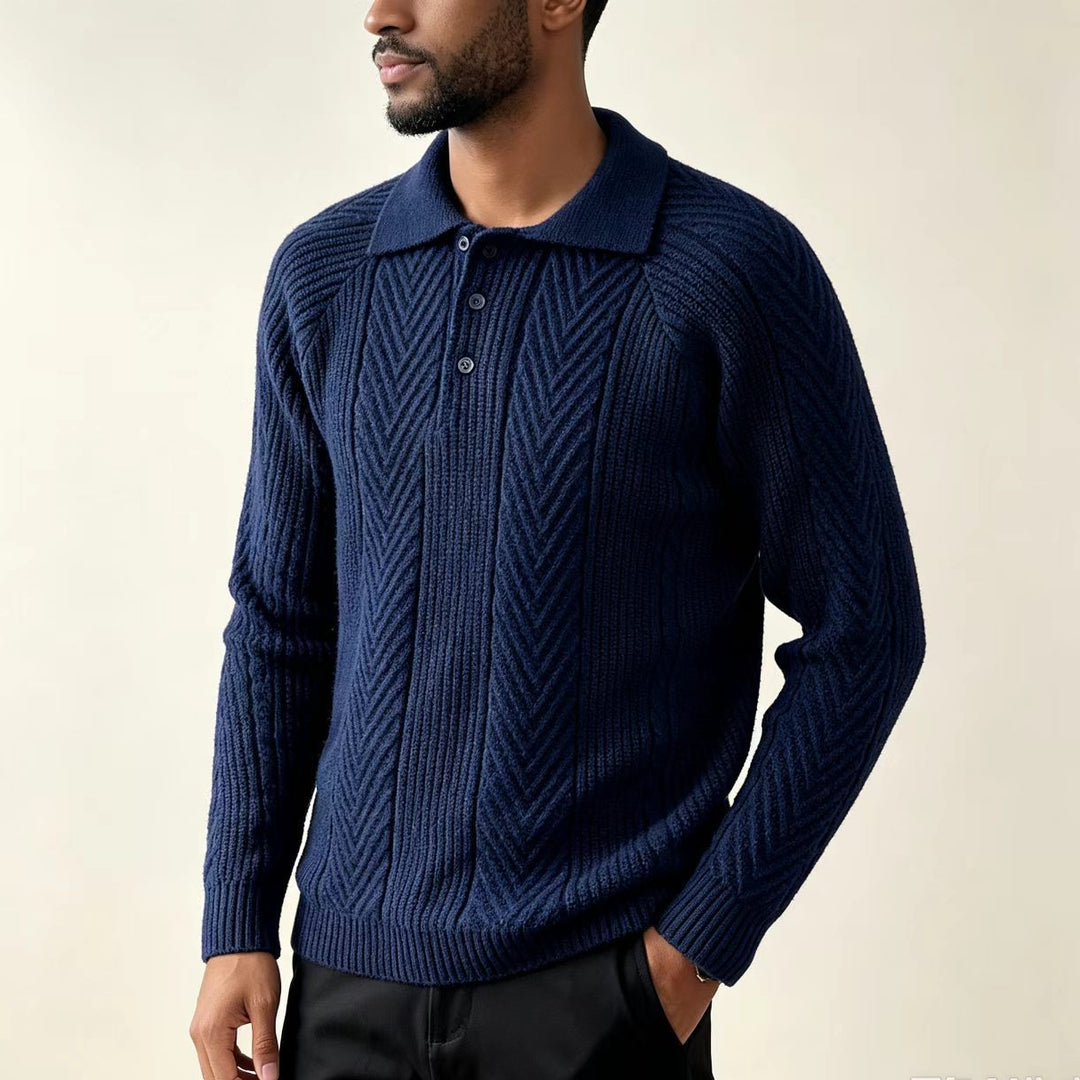 Men's Knit Polo Sweater
