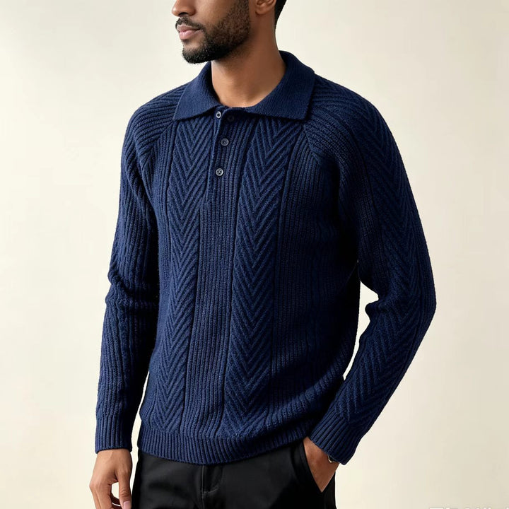 Men's Knit Polo Sweater