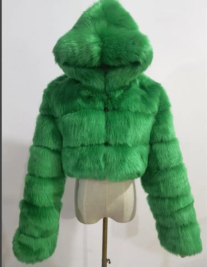 Luxurious Fur long sleeve coat EvolvMode