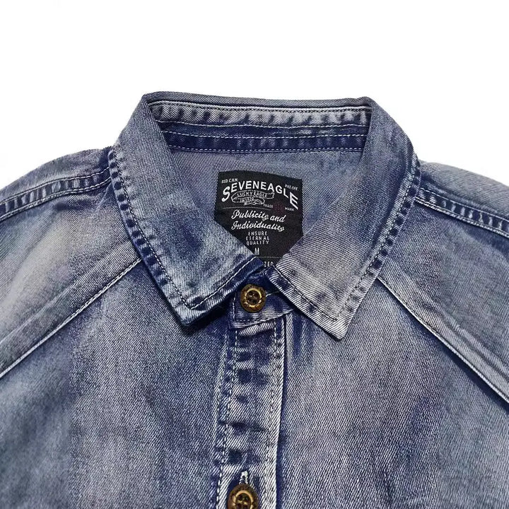 SleekFade Short Sleeve Denim Shirt EvolvMode
