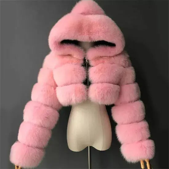 Luxurious Fur long sleeve coat EvolvMode