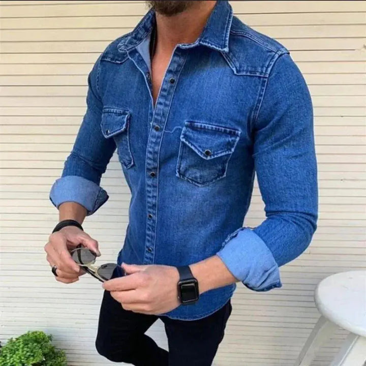 Slim Fit Denim Shirt EvolvMode