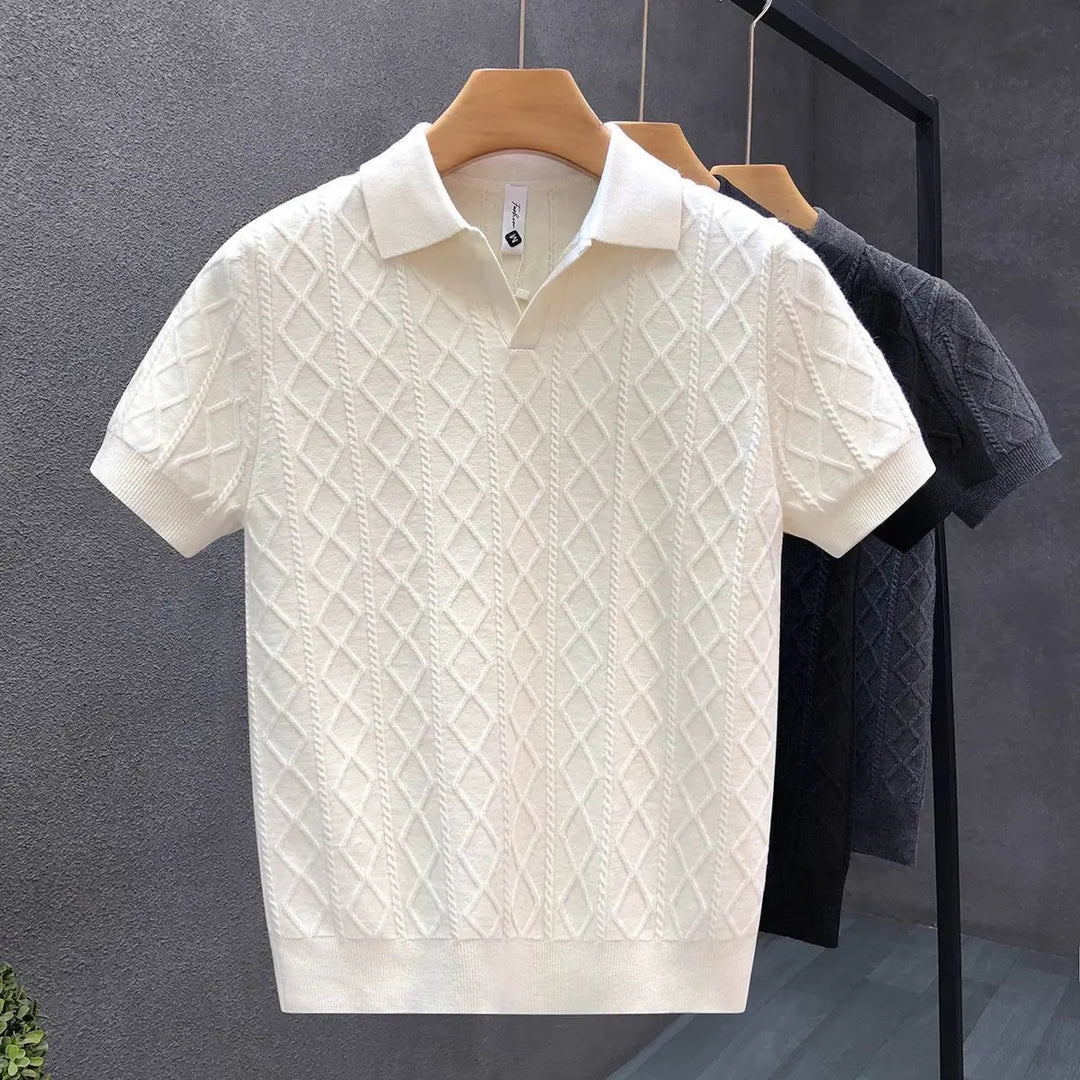 FlexKnit V-Neck Polo Shirt EvolvMode