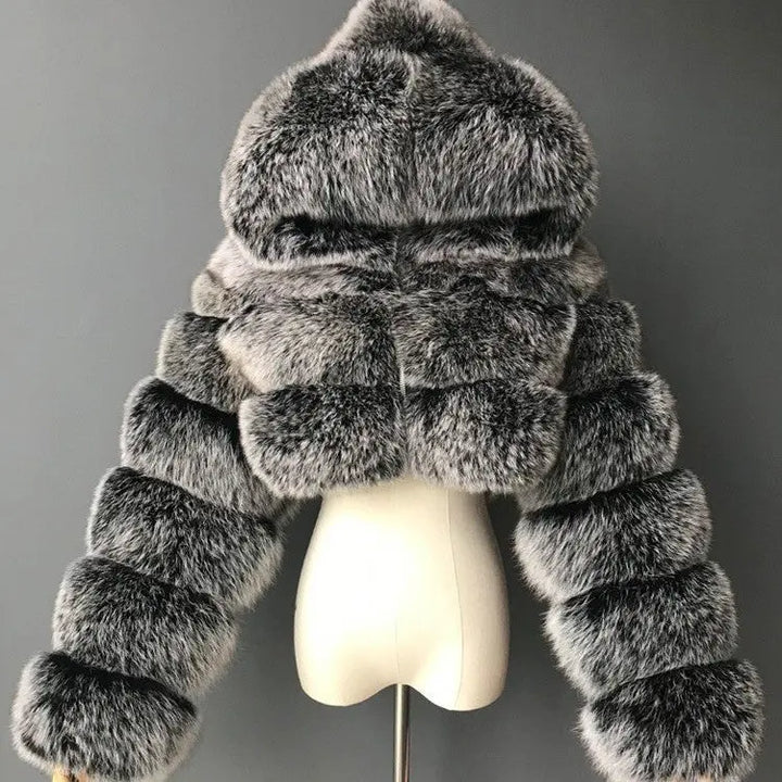 Luxurious Fur long sleeve coat EvolvMode