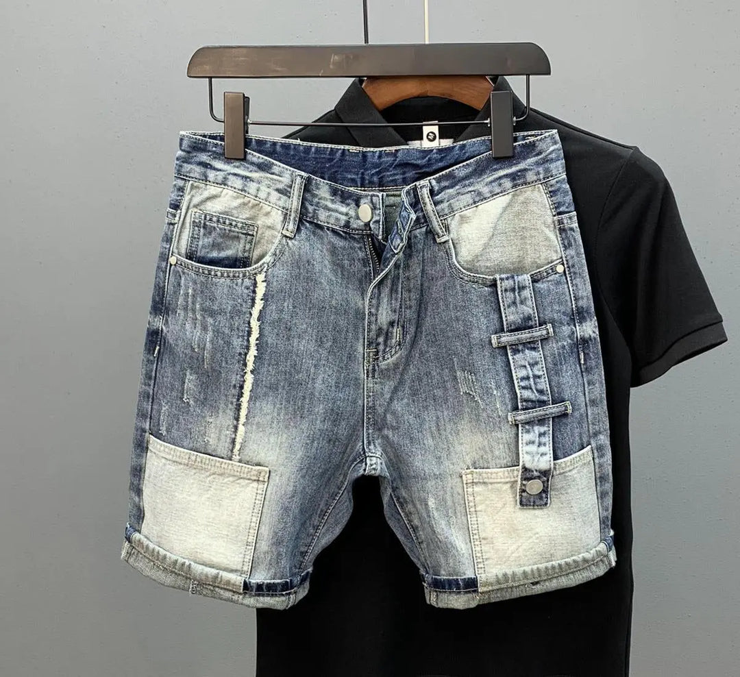 Timeless Blue Wash Denim Shorts EvolvMode