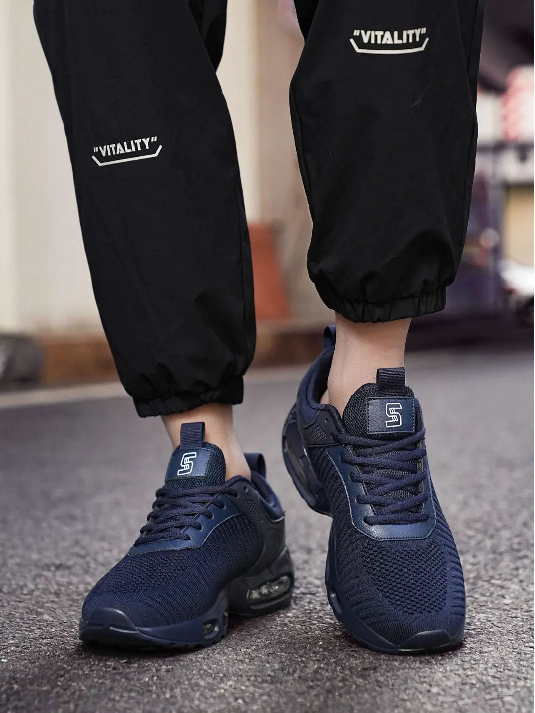 Navy sneakers