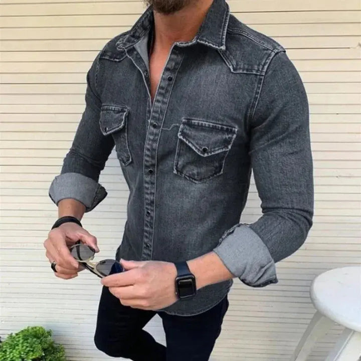 Slim Fit Denim Shirt EvolvMode