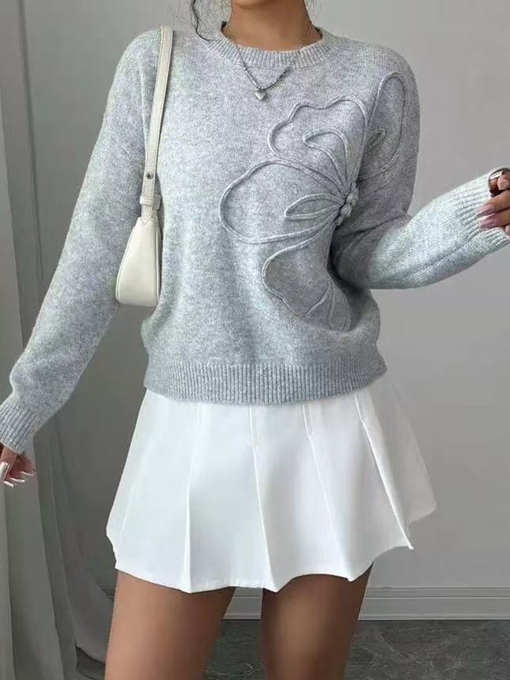 Eloria Embossed Knit Sweater