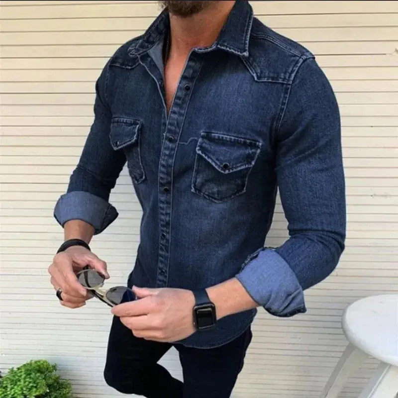 Slim Fit Denim Shirt EvolvMode