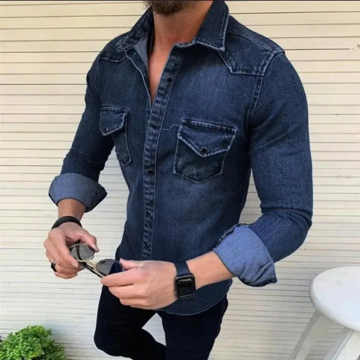 Slim Fit Denim Shirt EvolvMode