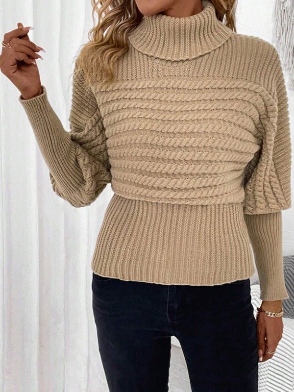 Mariselle Luxe Ribbed Knit Turtleneck Sweater