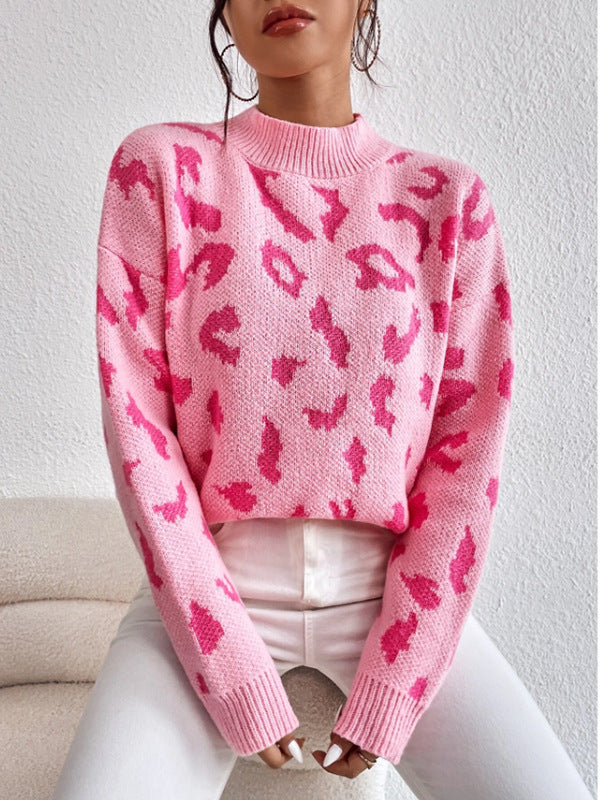 Leopard Sweater Women – Ravella SoftTouch Knit Pullover