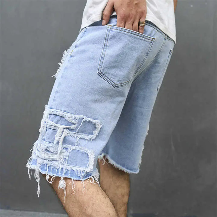 EdgeFlex Ripped Denim Shorts EvolvMode