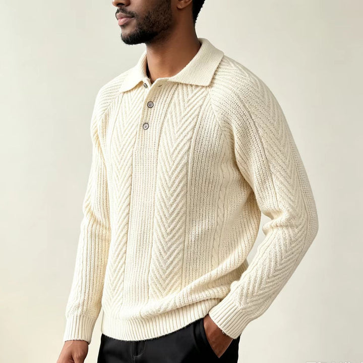 Men's Knit Polo Sweater