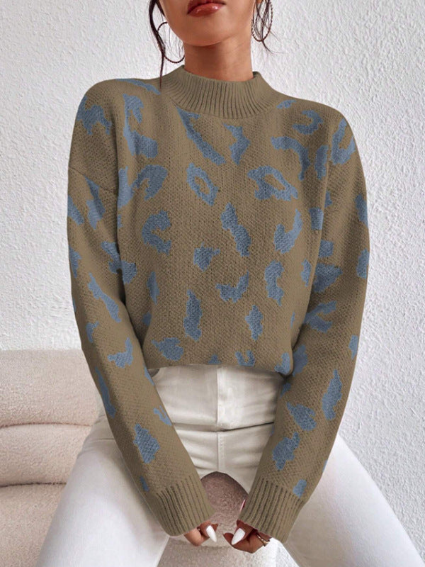 Leopard Sweater Women – Ravella SoftTouch Knit Pullover