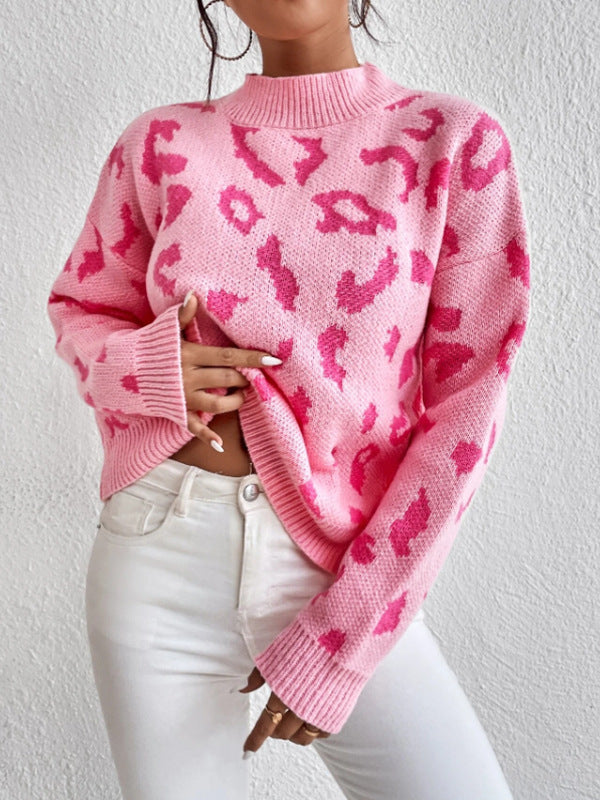 Leopard Sweater Women – Ravella SoftTouch Knit Pullover