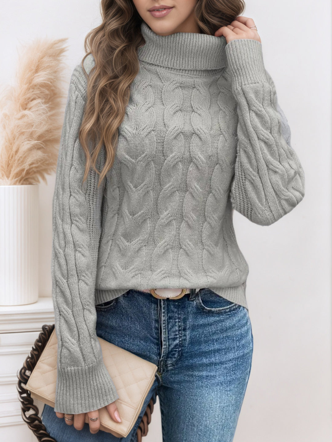 Elara Cozy Cable Turtleneck