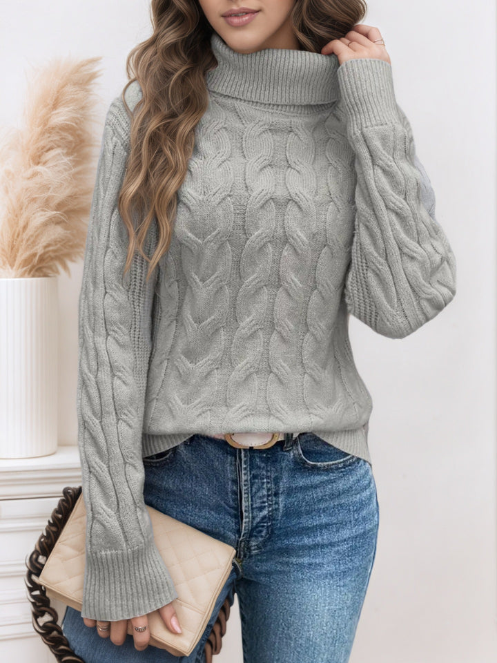Elara Cozy Cable Turtleneck