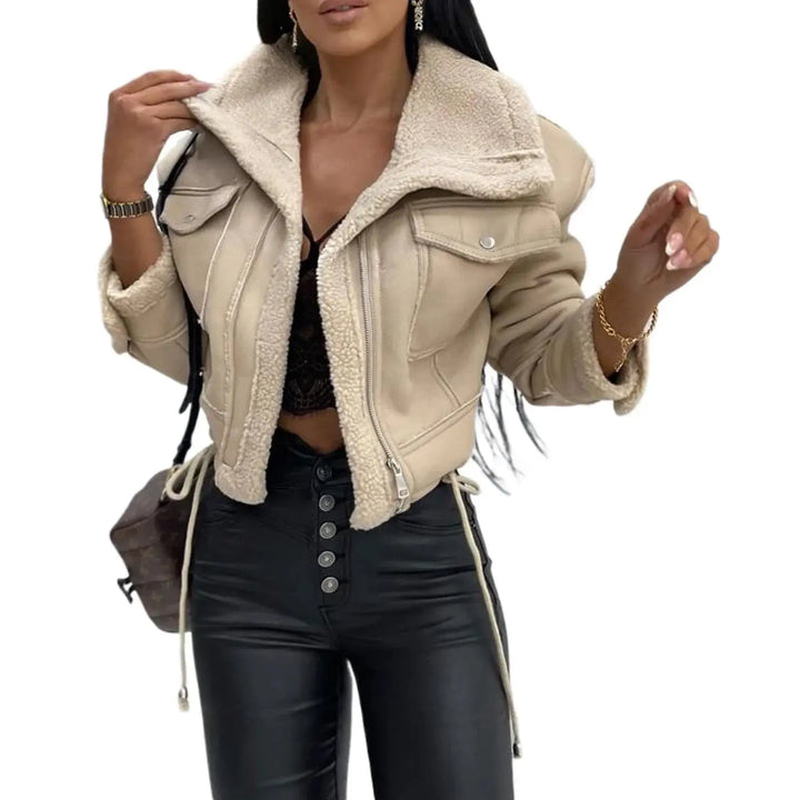 SleekLuxe Faux Leather Coat EvolvMode