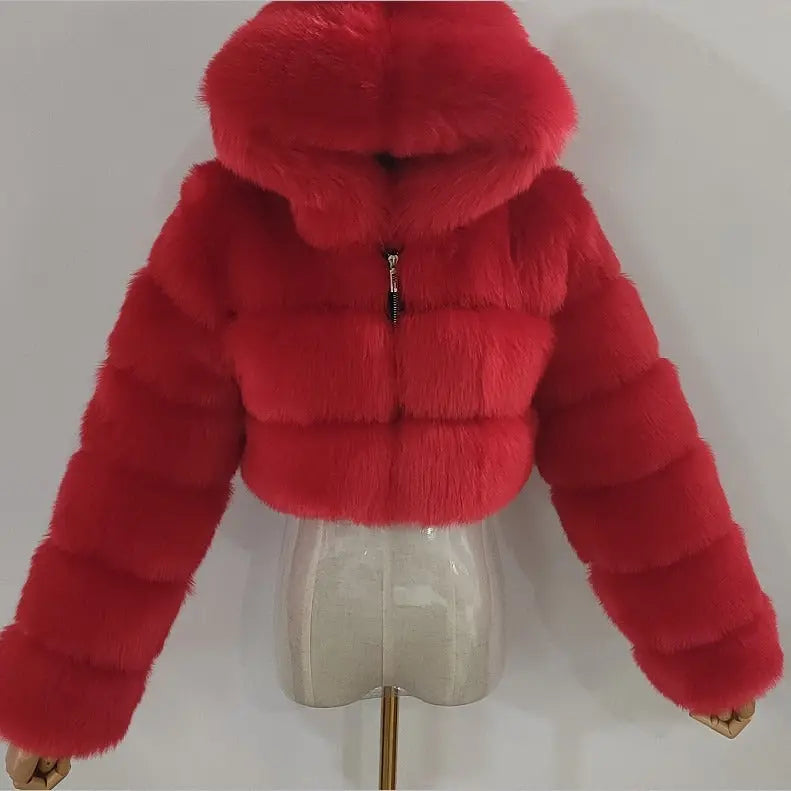 Luxurious Fur long sleeve coat EvolvMode