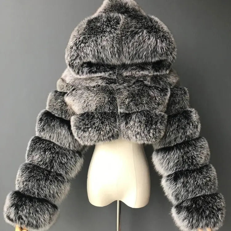 Luxurious Fur long sleeve coat EvolvMode