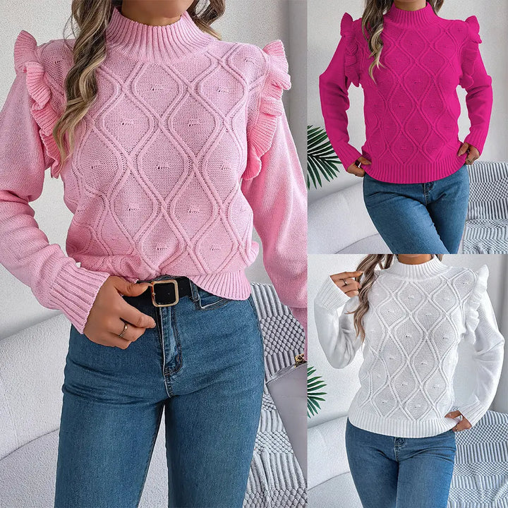 Elira Ruffle Luxe Pullover EvolvMode